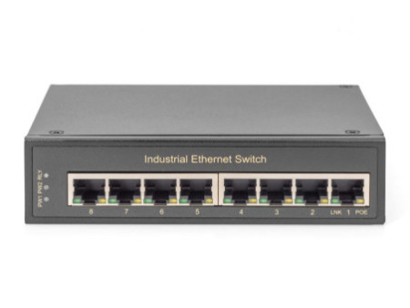 DIGITUS Commutateur Gigabit Ethernet industriel, 8 ports
