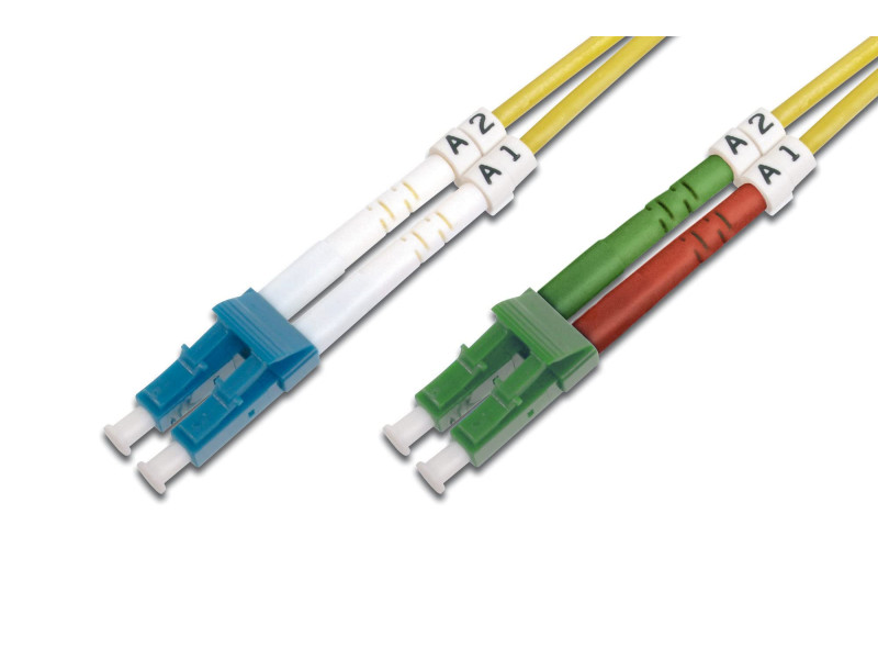 DIGITUS Câble de brassage à fibre optique, LC-Duplex (APC) -