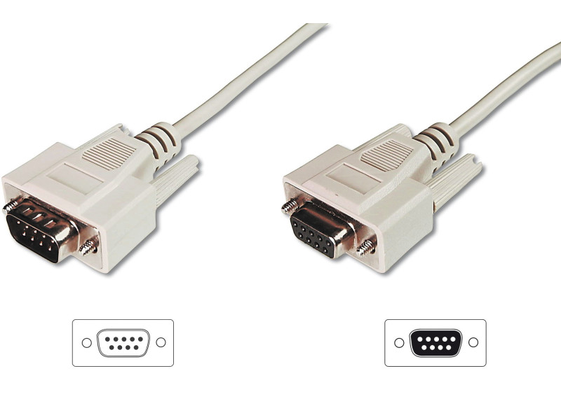 DIGITUS câble Sub-D à 9 broches, mâle - femelle, 2 m