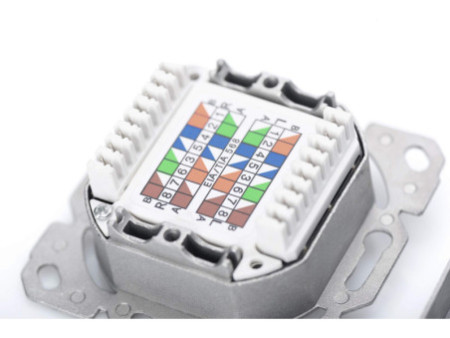 DIGITUS Boîte de connexion cat 6.A (profond), 2 x RJ45,