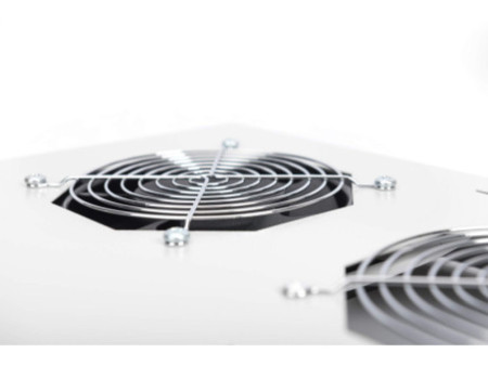 DIGITUS Unité de ventilation, 2 ventilateurs, gris clair