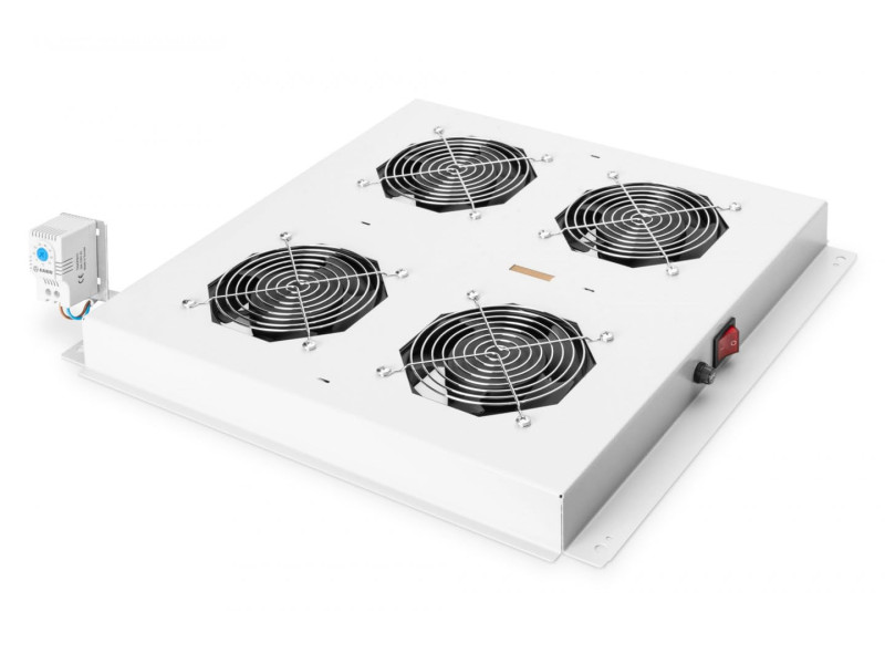 DIGITUS Unité de ventilation de toit,4 ventilateurs,gris clr