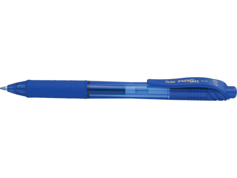 Pentel Stylo roller à encre gel EnerGel-X BL107, bleu