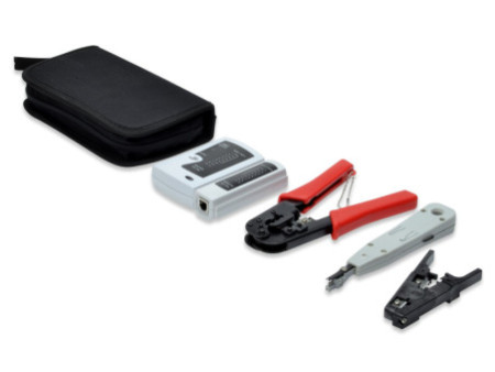 DIGITUS Kit d'outils réseau, sac de transport inclus