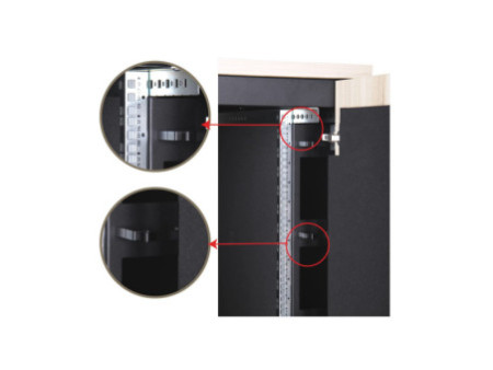DIGITUS Baie réseau 19' SOUNDproof, 17 UH, érable