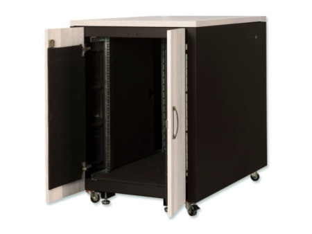 DIGITUS Baie réseau 19' SOUNDproof, 17 UH, érable