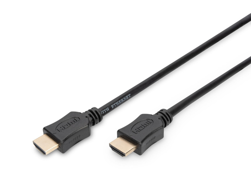 DIGITUS cable pour moniteur HDMI, fiche mâle 19 broches,