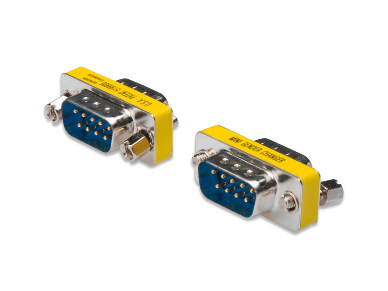 DIGITUS Mini changeur de genre, 9 broches Sub-D, mâles