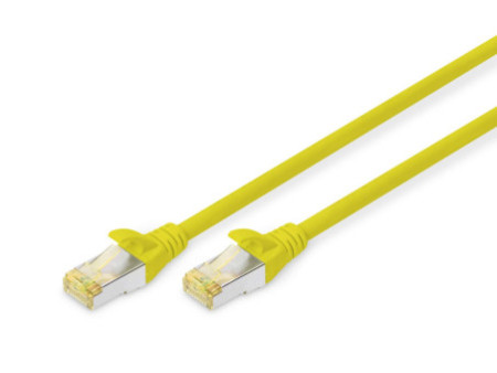 DIGITUS Câble de brassage Cat.6A, S/FTP, 1,0 m, jaune
