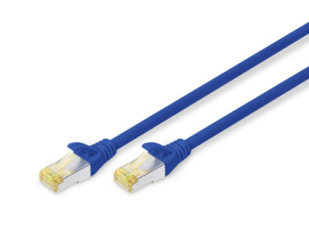 DIGITUS Câble de brassage Cat.6A, S/FTP, 2,0 m, bleu
