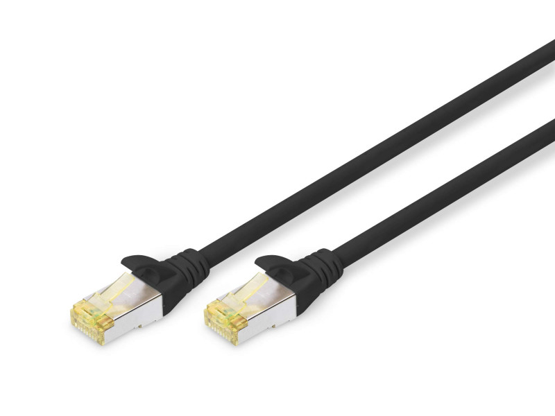 DIGITUS Câble de brassage Cat.6A, S/FTP, 2,0 m, noir