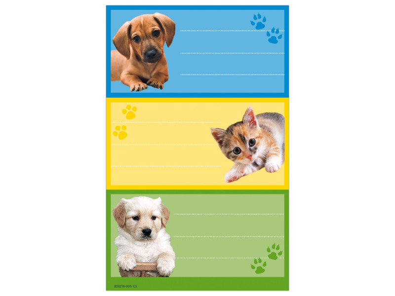 herlitz Etiquette de livres 'animaux', 78 x 41 mm