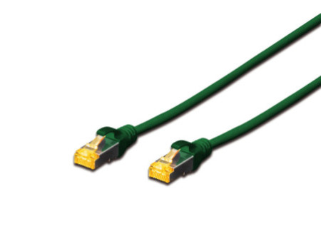 DIGITUS Câble de brassage Cat.6A, S/FTP, 10,0 m, vert