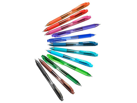 Pentel Stylo roller à encre gel EnerGel-X BL107, rose