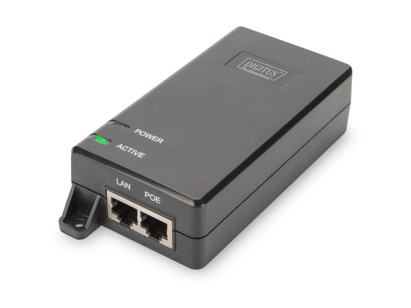 DIGITUS Injecteur PoE+, 802.3at, 30 watts, tension de sortie