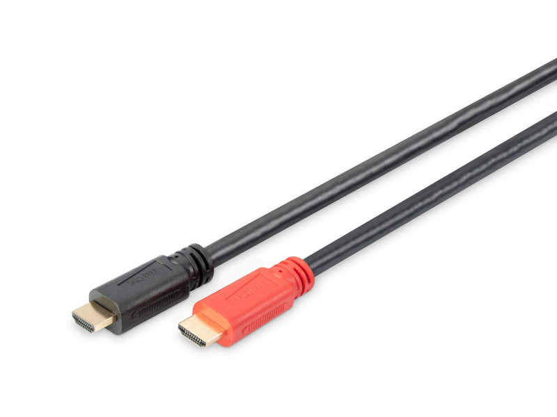 DIGITUS Câble HDMI pour moniteur avec amplificateur, 10,0 m