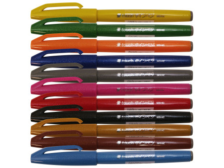 PentelArts Stylo feutre Brush Sign Pen SES 15, bleu clair
