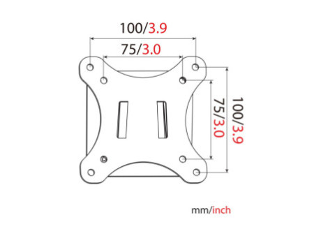 DIGITUS Fixation murale LCD/LED/TFT, jusqu'à 68,58 cm (27')