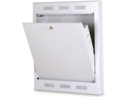 DIGITUS Coffret mural 19' Flush Mount, 2 U, gris clair