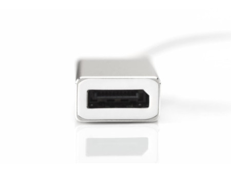DIGITUS Câble adaptateur, DisplayPort - USB-C, blanc, 20 cm