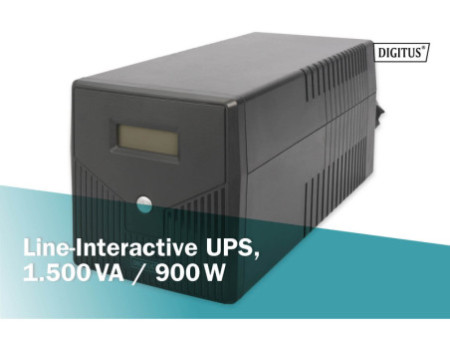 DIGITUS Onduleur Line Interactive, 1500 VA, 900 watts