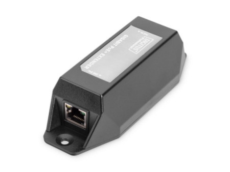 DIGITUS Gigabit PoE + Extender, 100 m, couleur: noir
