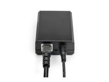 DIGITUS Répartiteur PoE+ Gigabit, RJ45 - RJ45, 24W, noir
