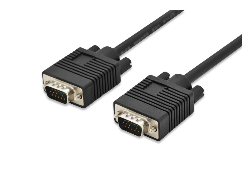DIGITUS Câble de raccordement pour moniteur VGA, noir, 5,0 m