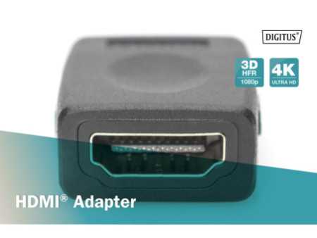 DIGITUS HDMI Adaptateur, fiches femelles HDMI-A, noir