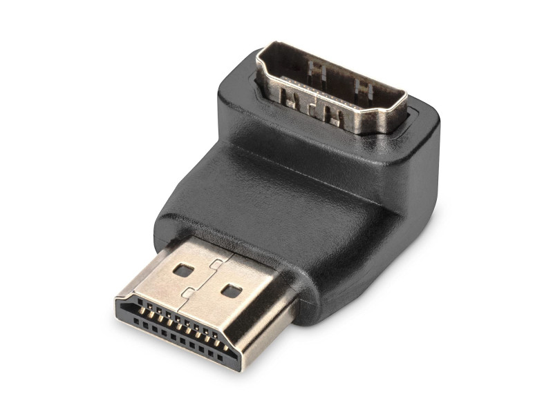 DIGITUS Adaptateur HDMI courbé à 90 degrés, HDMI-A