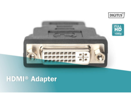 DIGITUS Adaptateur HDMI, HDMI-A - DVI-I, noir