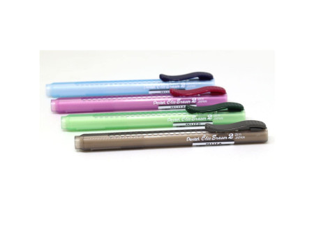 Pentel Stylo-gomme ClicEraser2 ZE11T, rouge-transparent