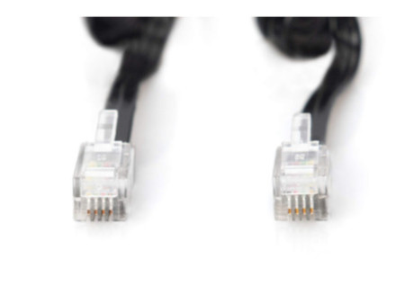 DIGITUS Cordon téléphonique fiche mâle RJ10-mâle RJ10