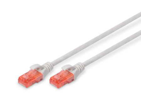 DIGITUS Câble de brassage, Cat. 6, U/UTP, 5,0 m, gris