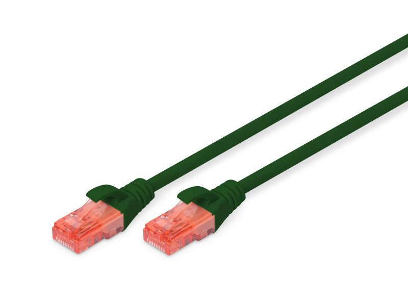 DIGITUS Câble de brassage, Cat. 6, U/UTP, 2,0 m, vert