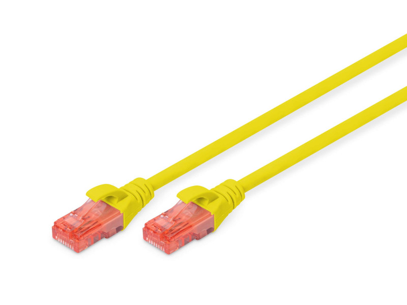 DIGITUS Câble patch, Cat. 6, U/UTP, 3,0 m, jaune