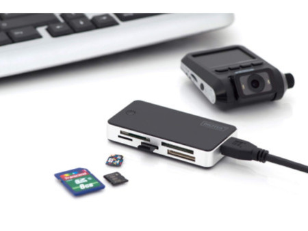 DIGITUS Lecteur de carte USB 3.0 'All-in-one', noir / argent