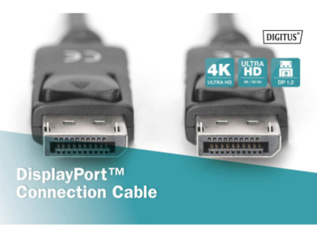 DIGITUS Câble de connexion DisplayPort, mâle - mâle, 1,0 m