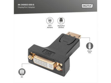 DIGITUS Adaptateur DisplayPort, DisplayPort - DVI-I (24-5)