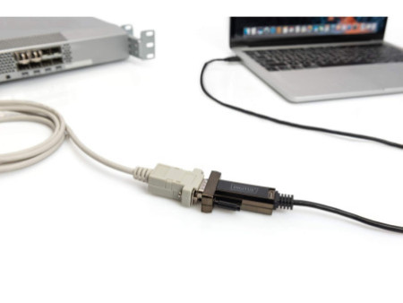 DIGITUS Adaptateur USB 2.0, USB-C - RS232, noir