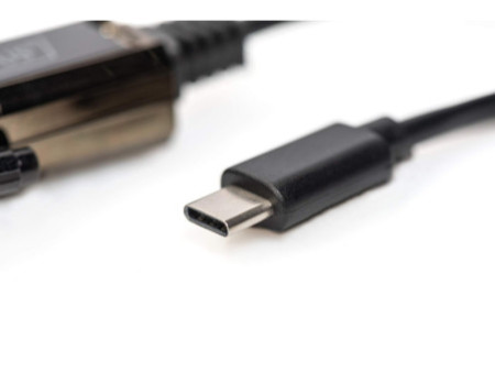 DIGITUS Adaptateur USB 2.0, USB-C - RS232, noir