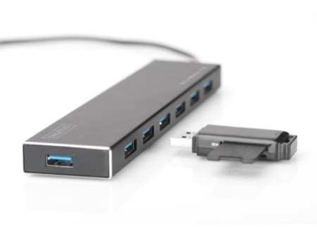 DIGITUS Hub USB 3.0 Super Speed, 7 ports, avec alimentation