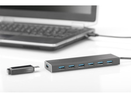 DIGITUS Hub USB 3.0 Super Speed, 7 ports, avec alimentation