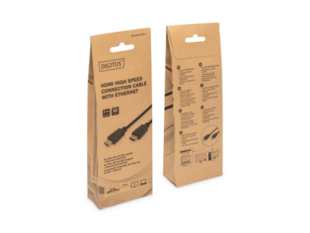DIGITUS Câble de raccordement High Speed, HDMI-A-HDMI-A, 2 m