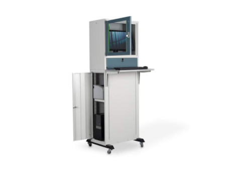 DIGITUS Station de travail mobile avec 3 unités, gris