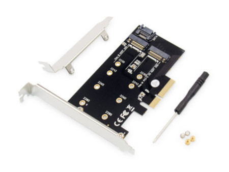 DIGITUS Carte Add-On M.2 NGFF/NVMe SSD PCI Express 3.0 (x4)