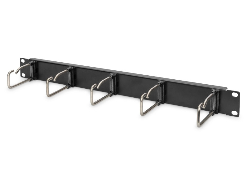 DIGITUS Panneau de rangement 19', 1U, 5 guide-cables, noir