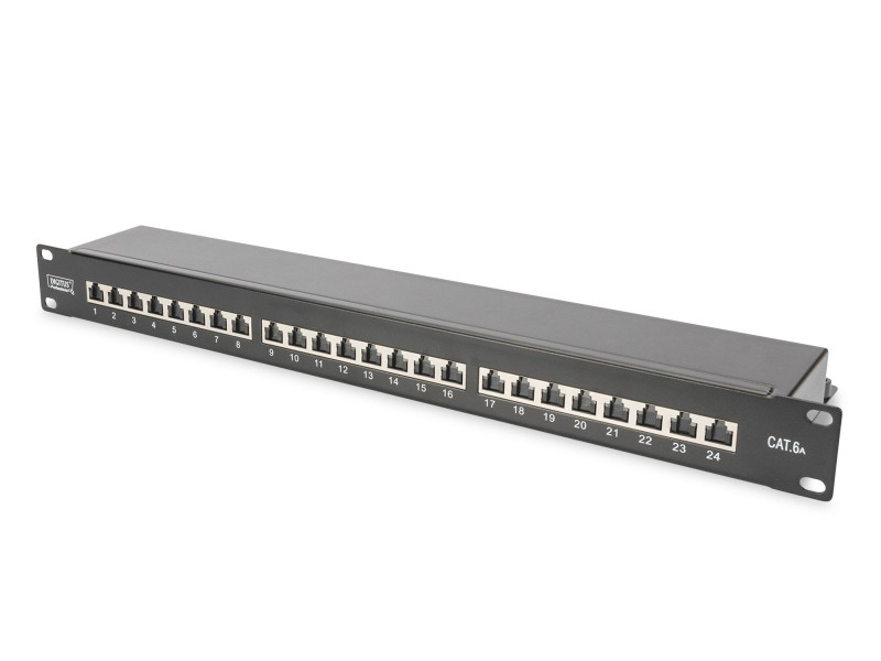DIGITUS Panneau de brassage 19', Cat.6A, classe EA, 24 ports