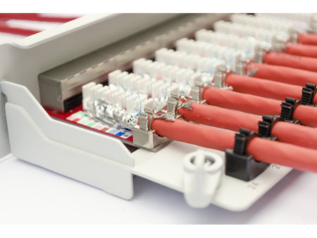 DIGITUS Panneau de brassage 19', Cat.6A, classe EA, 24 ports