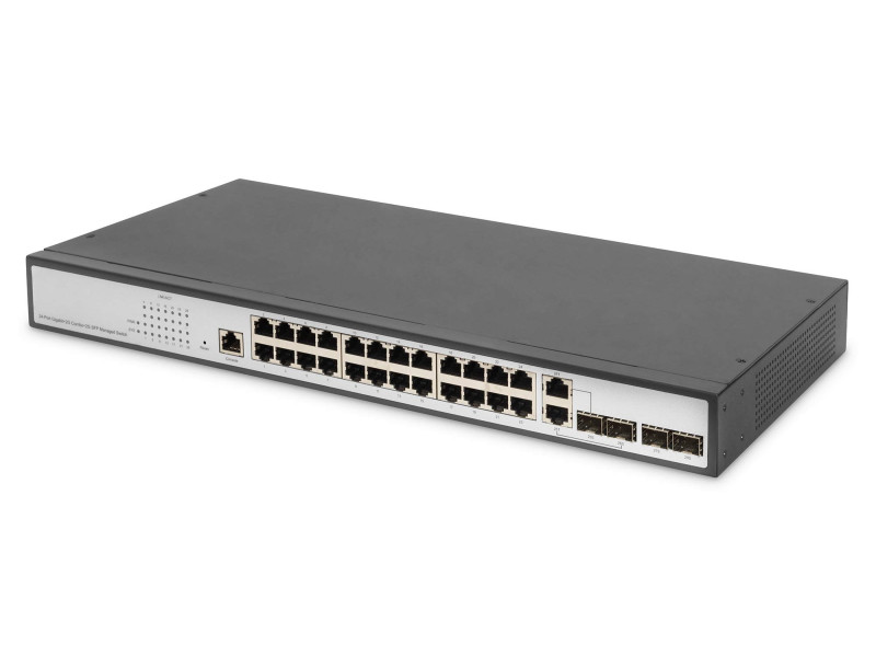 DIGITUS Switch Gigabit 19', Managed, 2 Uplinks, 24 ports